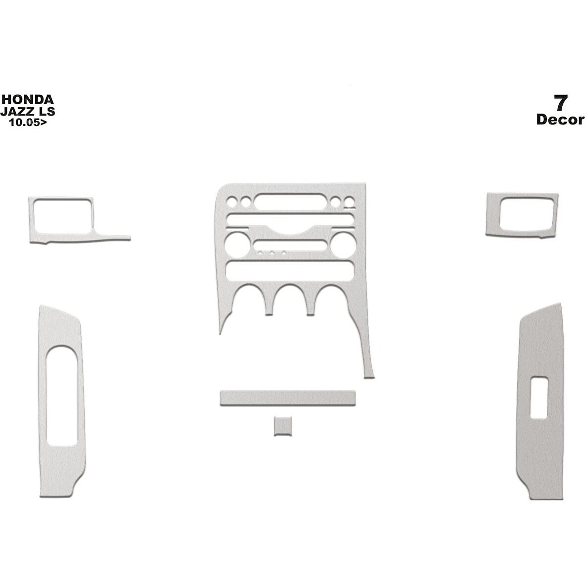 Meriç® Honda Jazz Ön Torpido Kaplama 7 Parça 2005-›