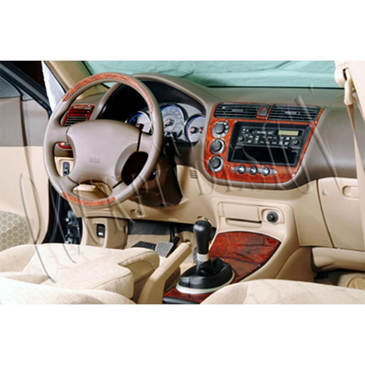 Meriç® Honda Civic Ön Torpido Kaplama 10 Parça 2001-2006