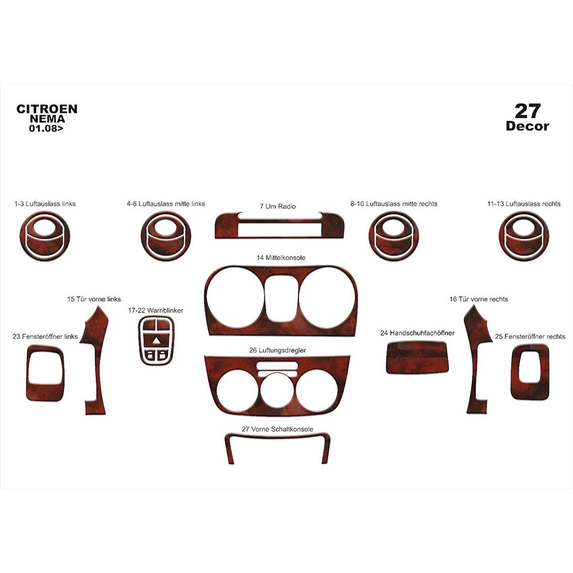Meriç® Citroen Nemo/Bipper/Fiorino Ön Torpido Kaplama 27 P 2008-›