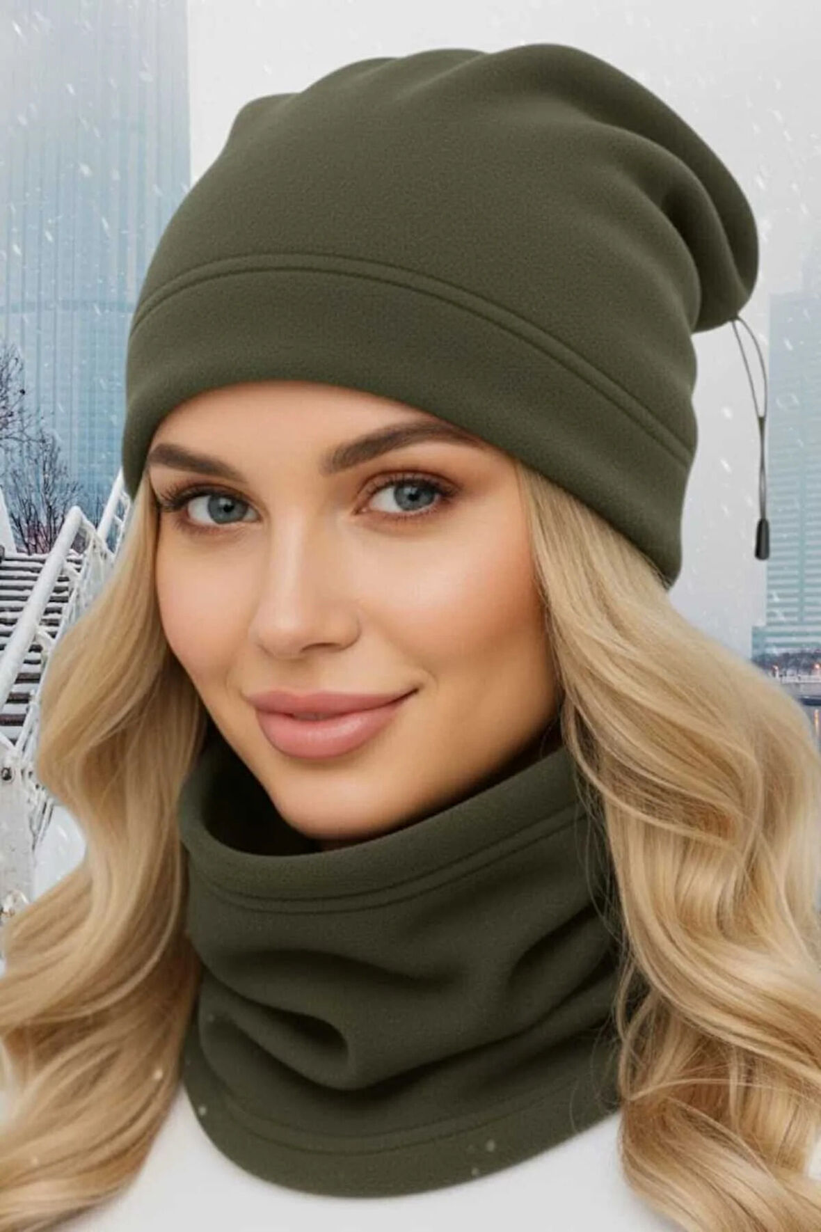 Tezzgelsin Kadın Polar Bere Ve Boyunluk Takımı