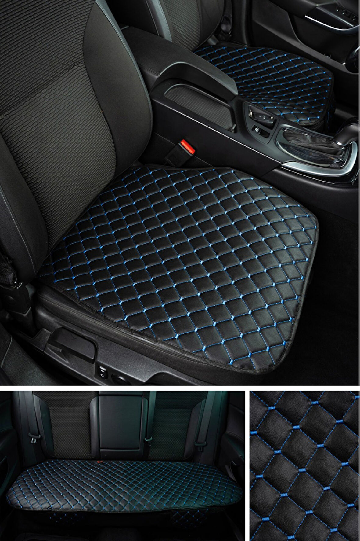 HYUNDAI ACCENT  Uyumlu Şark Serisi 3 Parça Deri Cepli Oto Minder seti