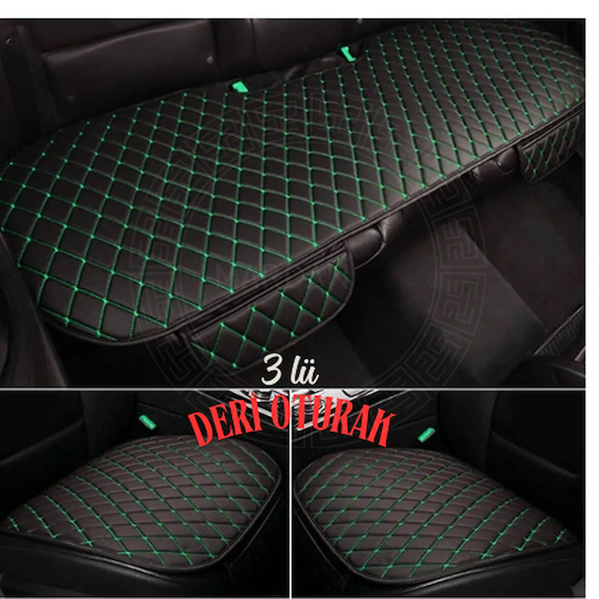 FORD FOCUS TİTANYUM Uyumlu Şark Serisi 3 Parça Deri Cepli Oto Minder Seti