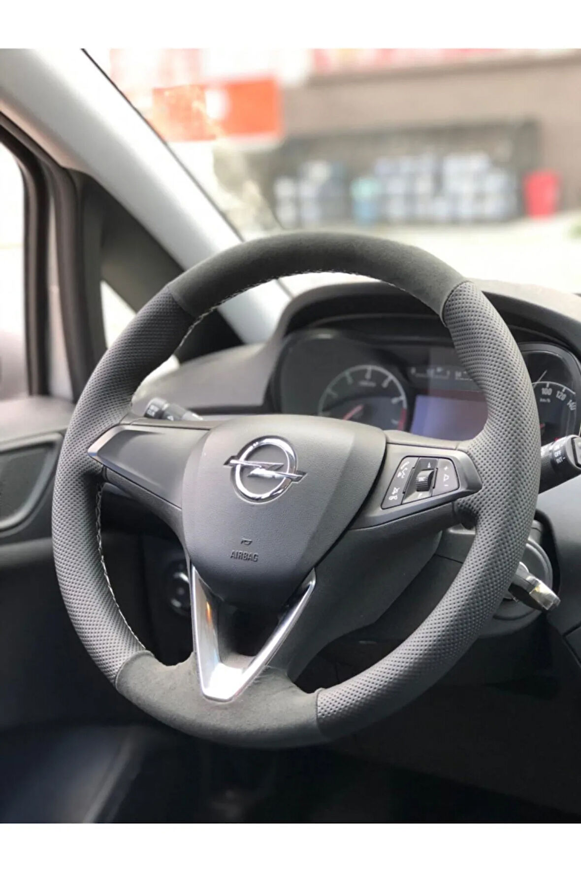 Orjinal Alcantara Ve Nokta Desen Oto Direksiyon Kılıfı