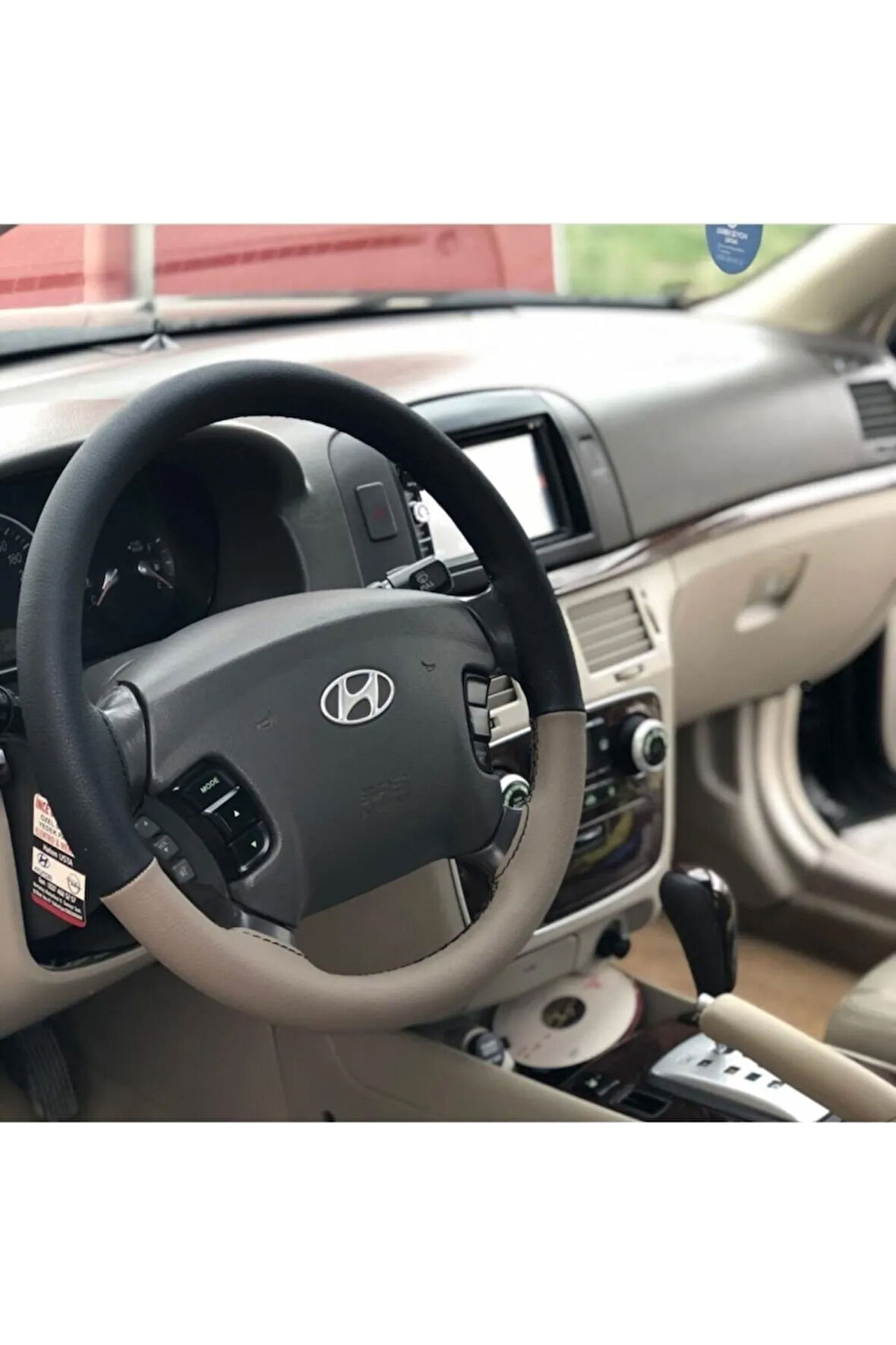 Hyundai Sonato Çift Renk Deri Direksiyon Kılıfı