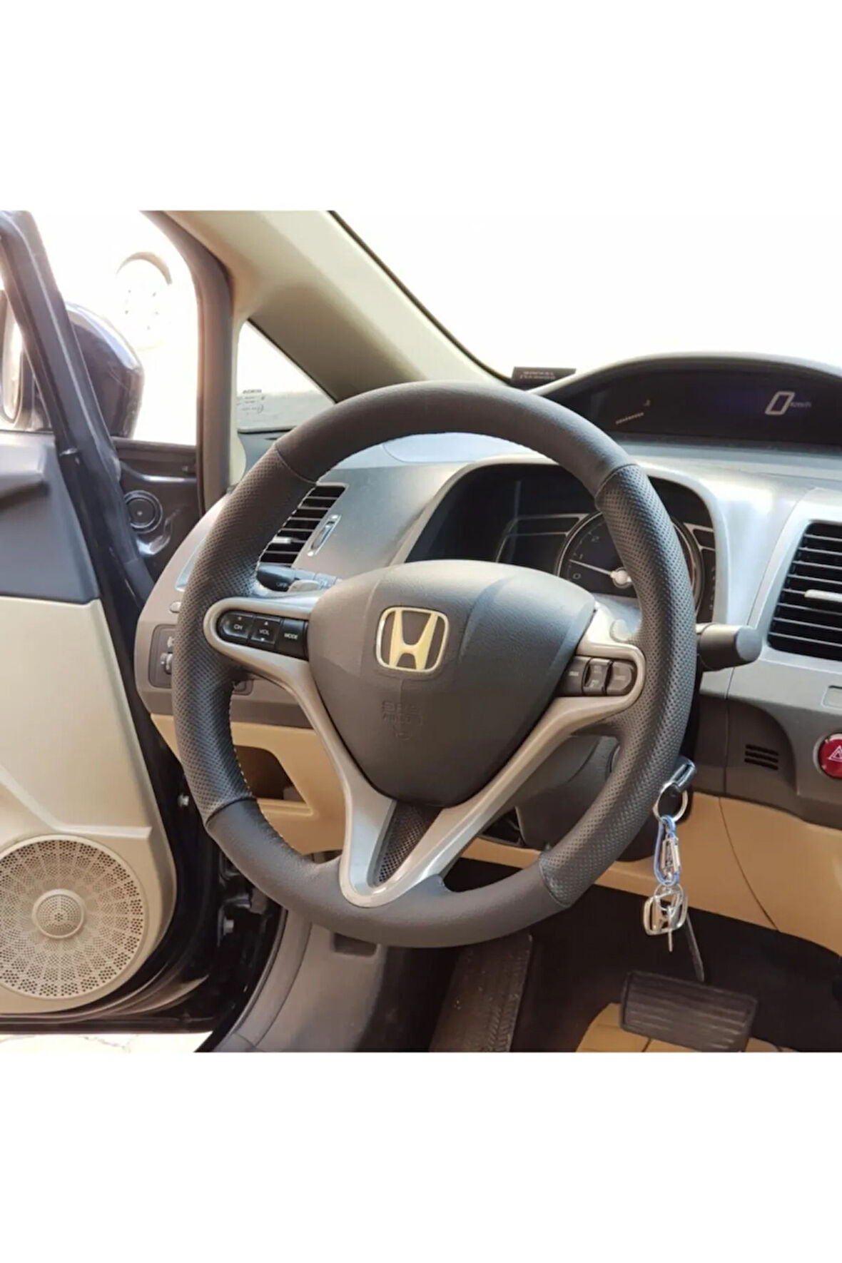 Honda Cıvıc Fd6 Araç Için Çift Desenli I Deri Araç Direksiyon Kılıfı
