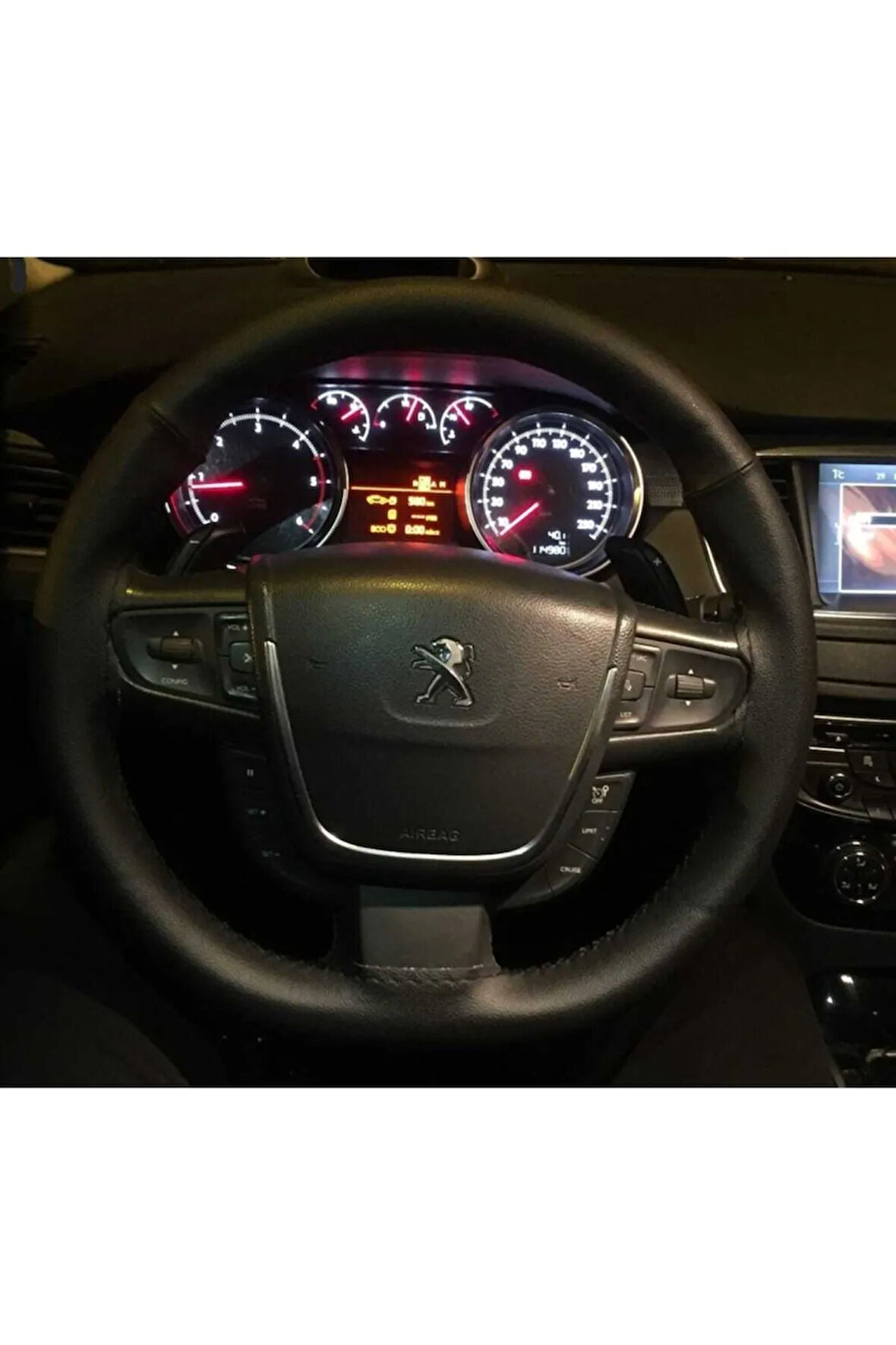 Uyumlu Peugeot 508 Deri Direksiyon Kılıfı