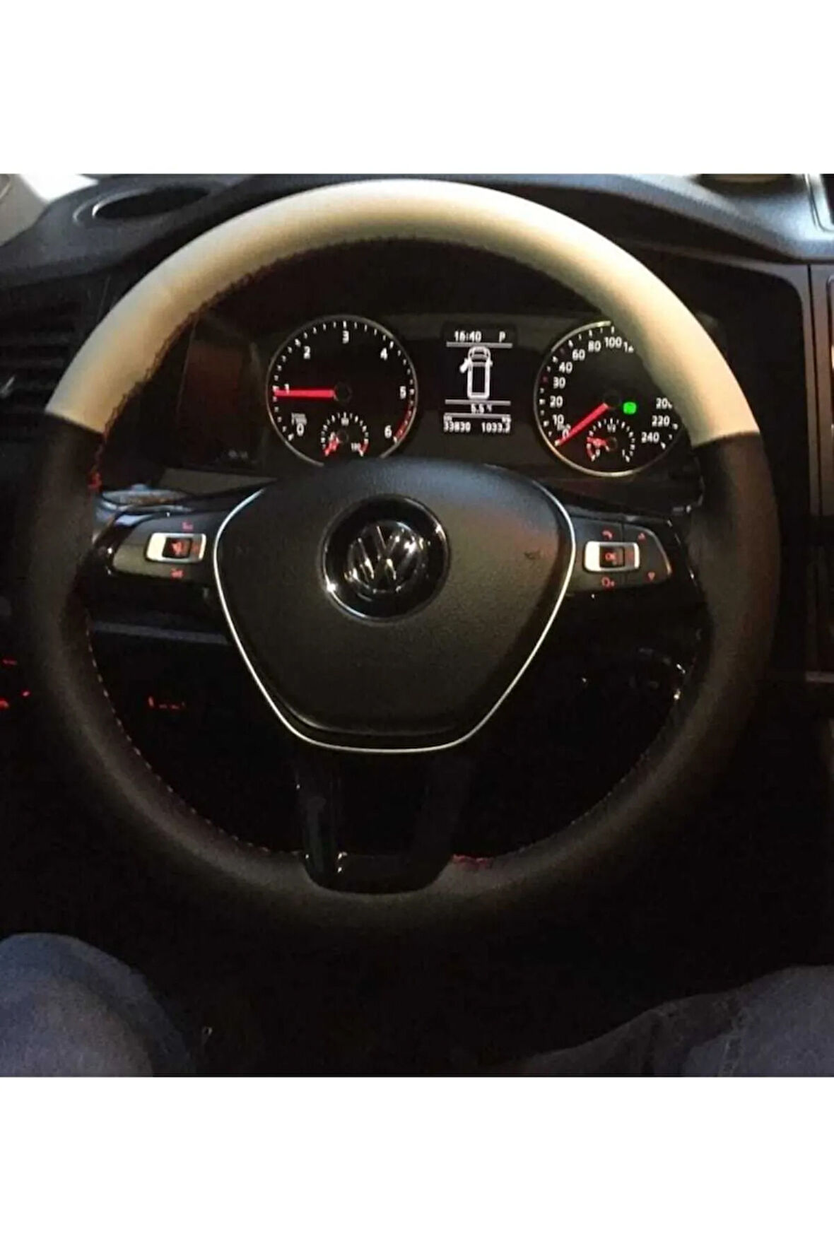 Uyumlu Volkswagen Caravella Deri Direksiyon Kılıfı