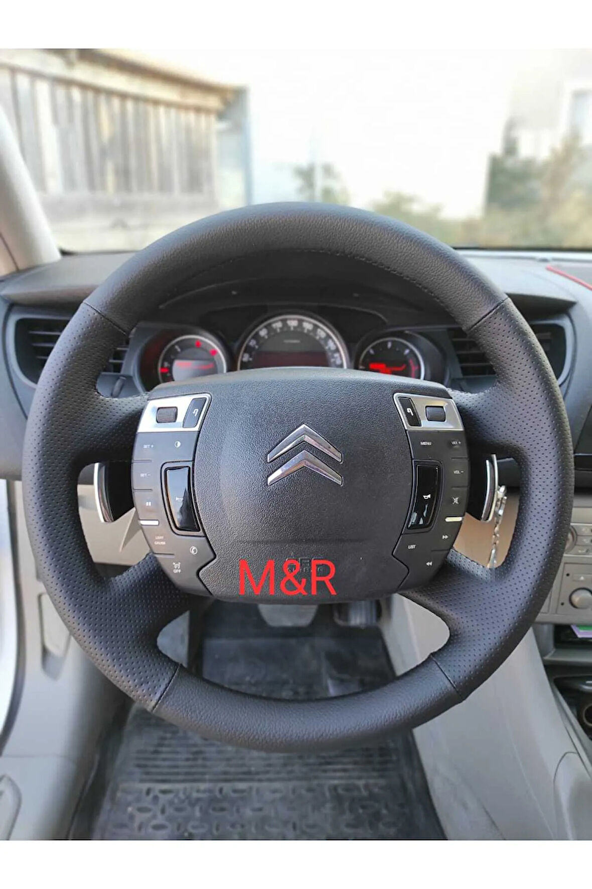 CİTROEN C5   KAPLAMA DERİ DİREKSİYON KILIFI