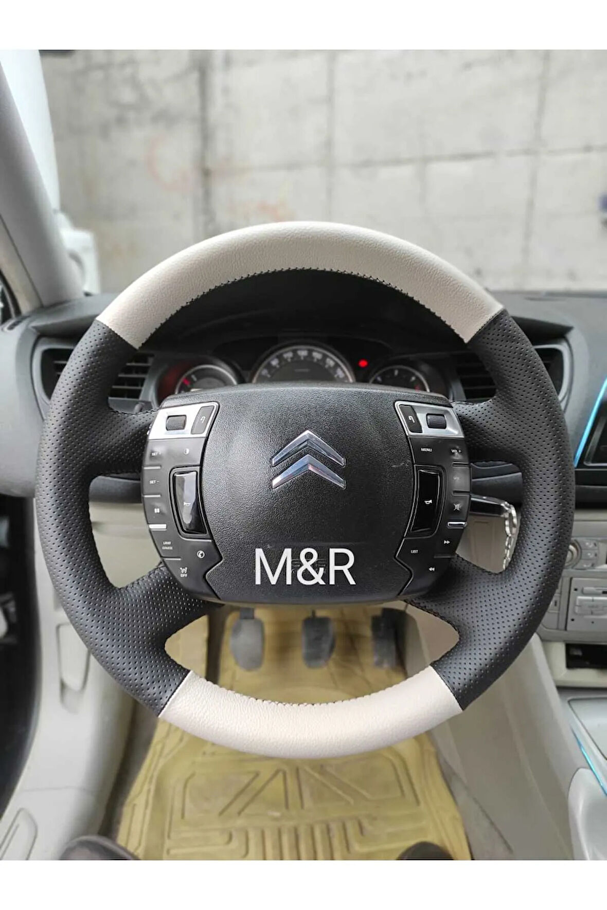 CİTROEN C5 KAPLAMA DERİ DİREKSİYON KILIFI
