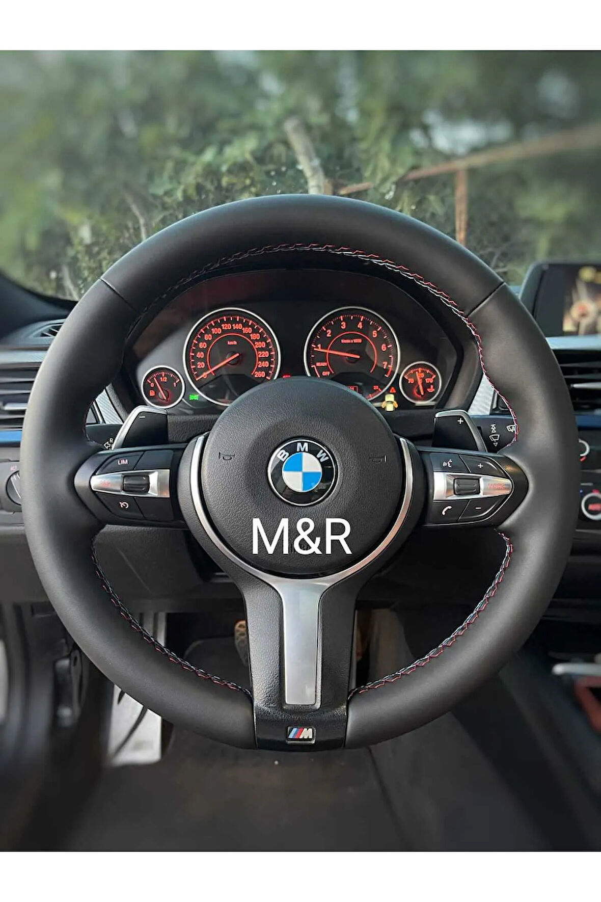 BMW F30 M  KAPLAMA DERİ DİREKSİYON KILIFI