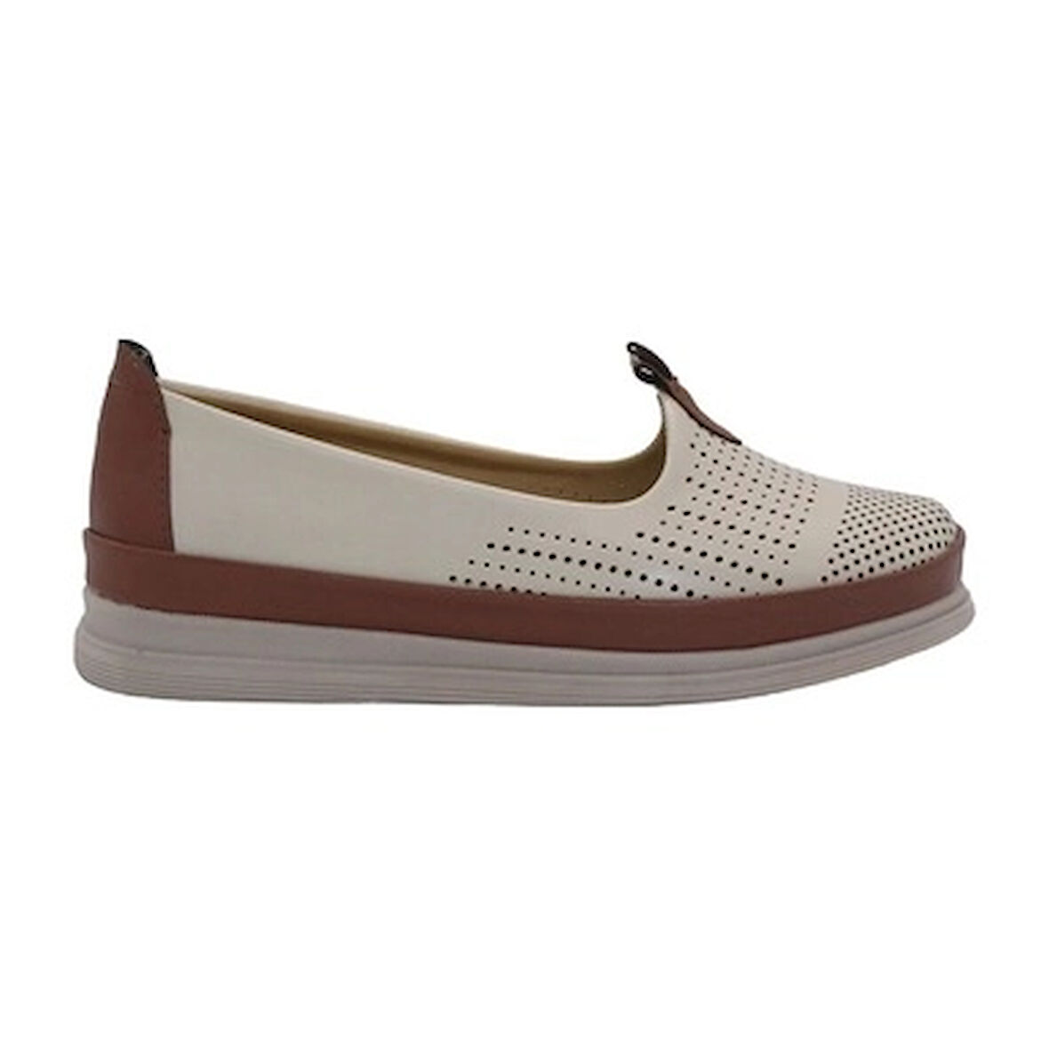 Mergenshoes Esa 028 Bej Taba Rahat Taban Kadın Günlük Ayakkabı