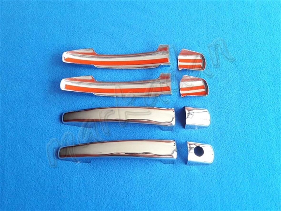 Citroen C4 Krom Kapı Kolu 2004-2010 4 Kapı Paslanmaz Çelik