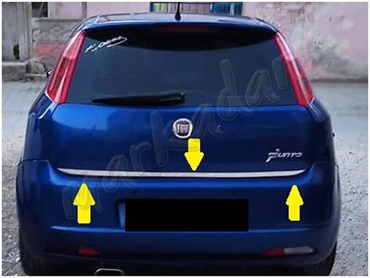 Fiat Grande Punto Krom Bagaj Alt Çıta 2005 Sonrası Paslanmaz Çelik