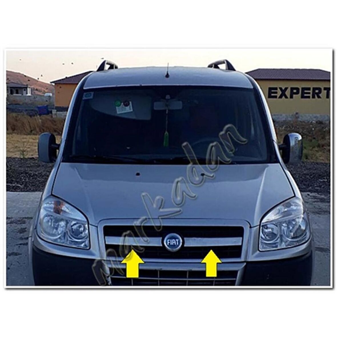 Fiat Doblo Krom Ön Panjur 2006-2012 2 Parça Paslanmaz Çelik