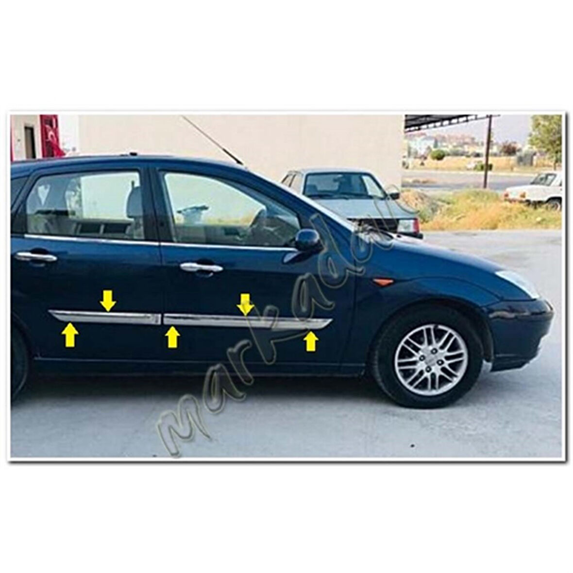 Ford Focus Krom Yan Kapı Çıtası 1998-2005 4 Parça Paslanmaz Çelik