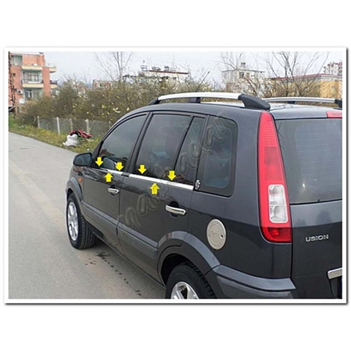 Ford Fusion Krom Cam Çıtası 2002-2012 4 Parça Paslanmaz Çelik