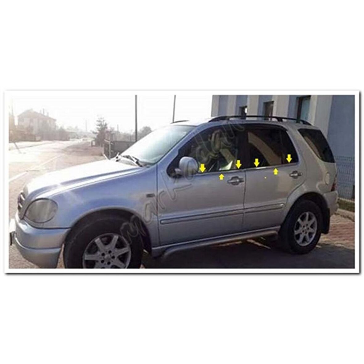 Mercedes ML Klasse W163 Krom Cam Çıtası 1998-2005 6 Parça Paslanmaz Çelik