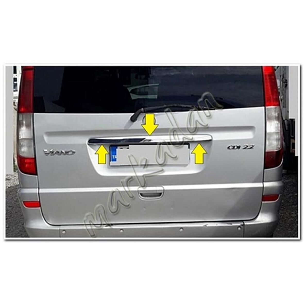 Mercedes Viano Krom Bagaj Çıtası 2004-2014 Paslanmaz Çelik