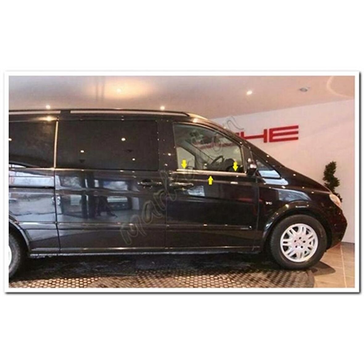 Mercedes Viano Krom Cam Çıtası 2004-2014 2 Parça Paslanmaz Çelik