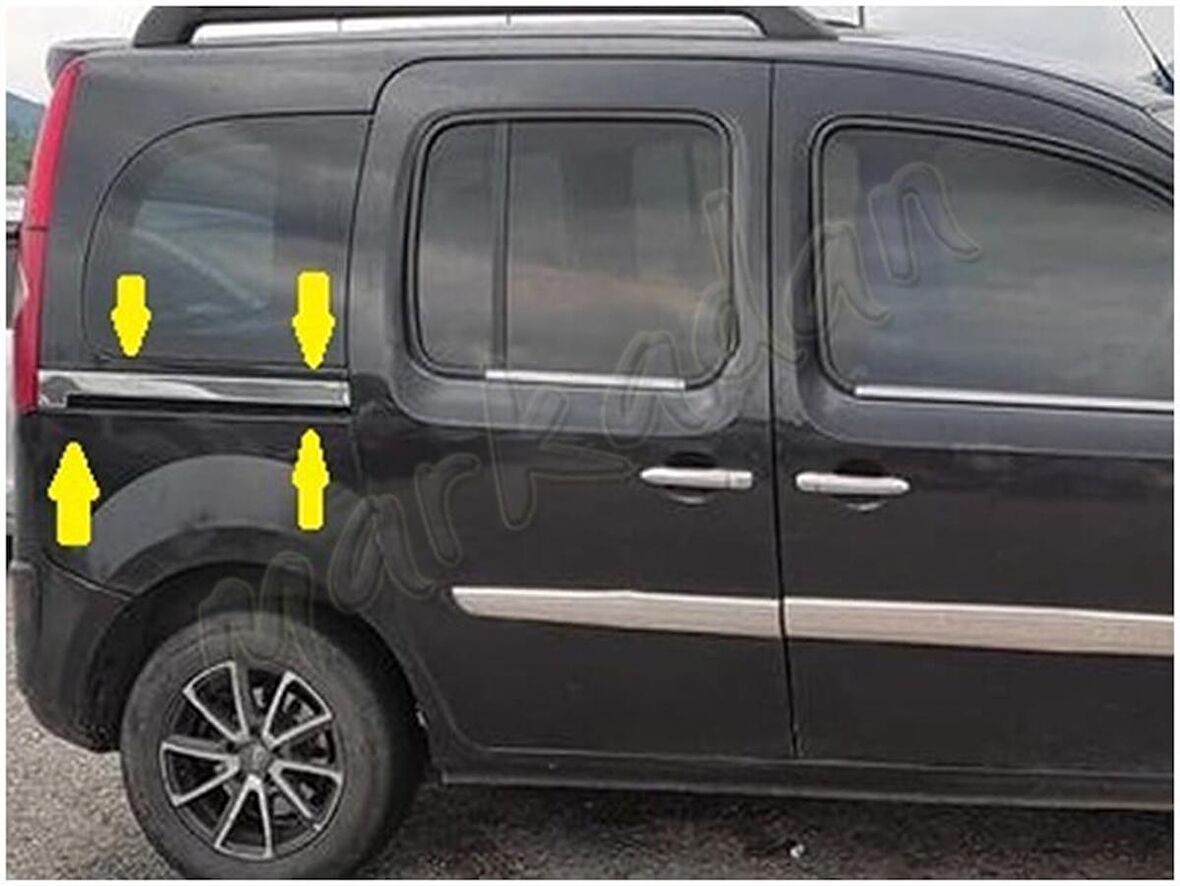 Renault Kangoo Krom Sürgülü Kapı Çıtası 2008-2020 2 Parça Paslanmaz Çelik