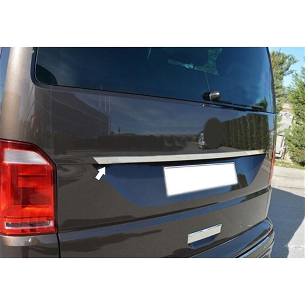 VW T6 Transporter Plaka Üstü Krom Çıta 2015 Sonrası Paslanmaz Çelik