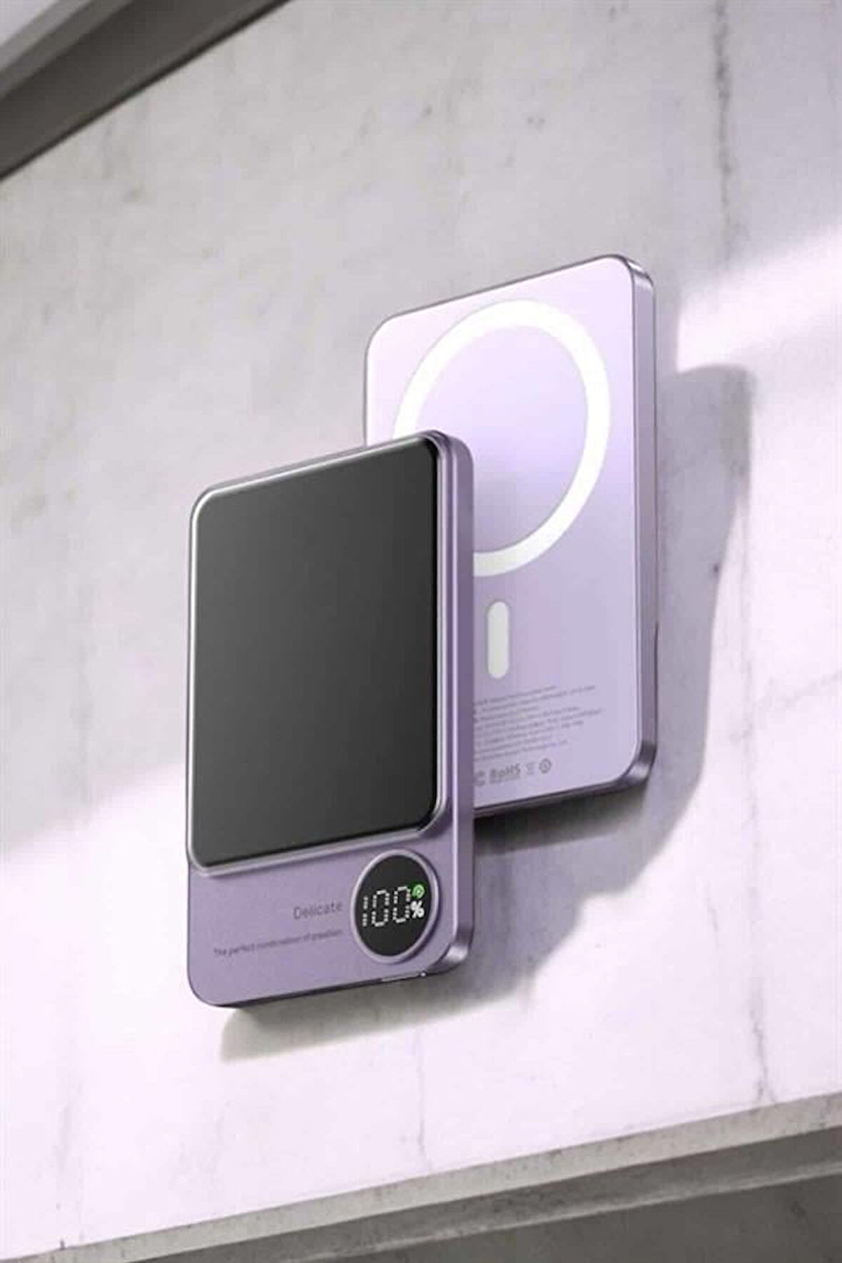 22.5W Magsafe Kablosuz Şarjlı Powerbank Dijital Ekran ve Hızlı Şarj