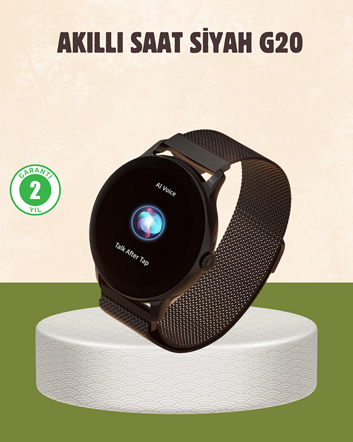 G20 Mini Akıllı Saat – Sağlık Takibi Uzun Pil Ömrü Dokunmatik Renkli Ekran