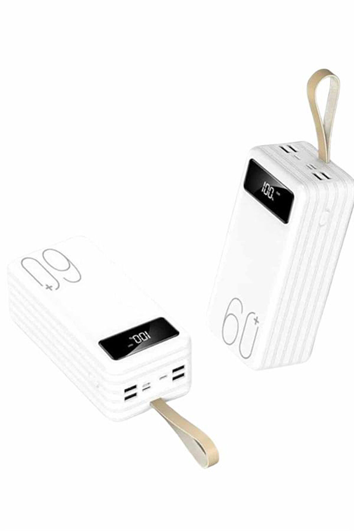 Powerbank 60.000 Mah Taşınabilir Şarj Hızlı El Fenerli Dijital Göstergeli