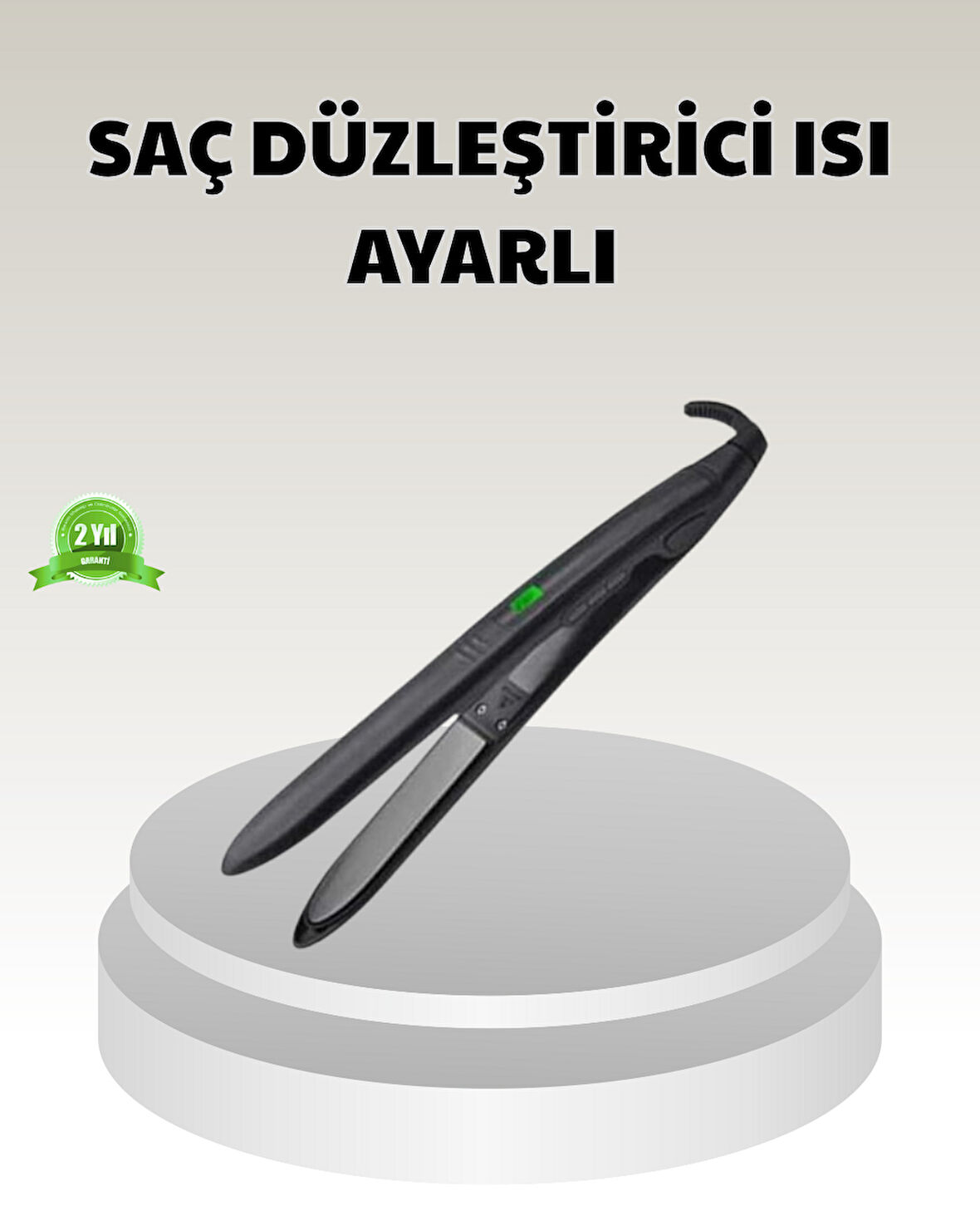 Dijital Ekranlı Isı Ayarlı Saç Düzleştirici – Titanyum Plaka Seyahat Dostu T