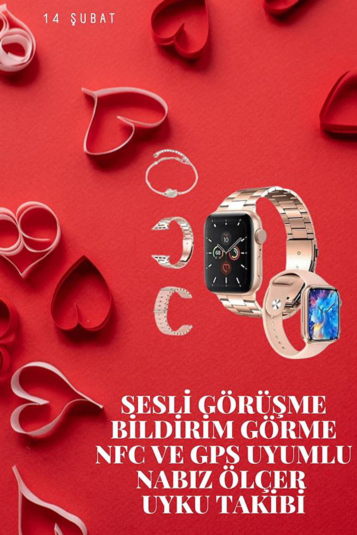 Sevgiliye Özel Yeni Nesil Akıllı Saat Çiftlere Özel Kampanya Çift Saatleri
