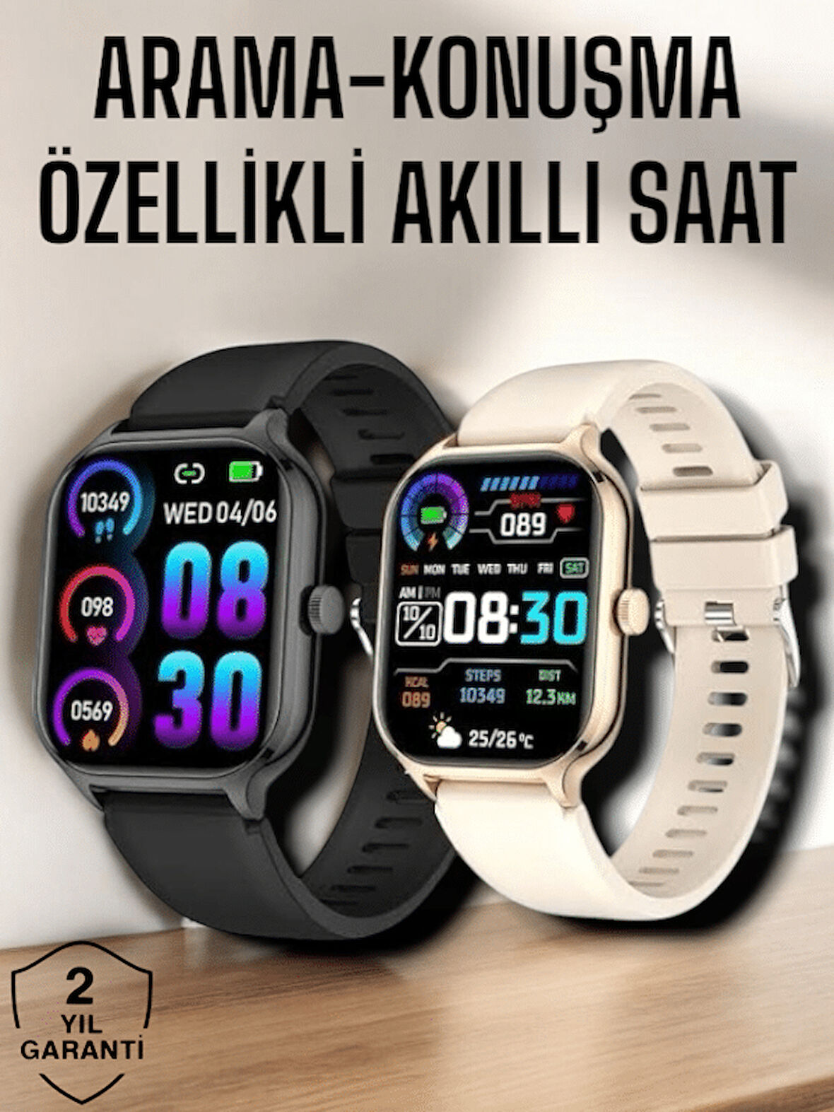 Suya Dayanıklı Bluetooth Akıllı Saat GPS Adımsayar Nabız & Sağlık Takibi