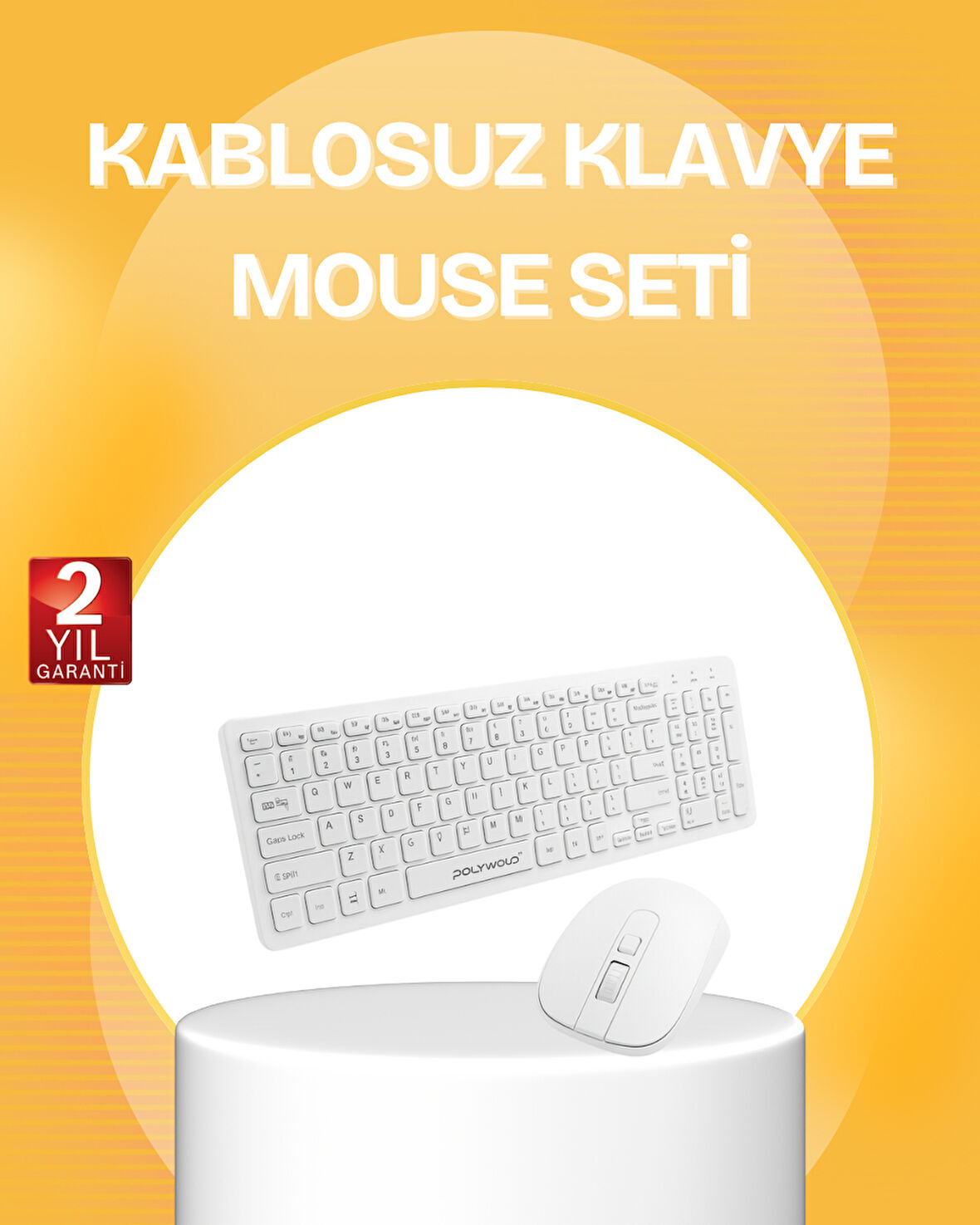 Kablosuz Klavye Mouse Takımı - Ergonomik Sessiz ve Enerji Tasarruflu