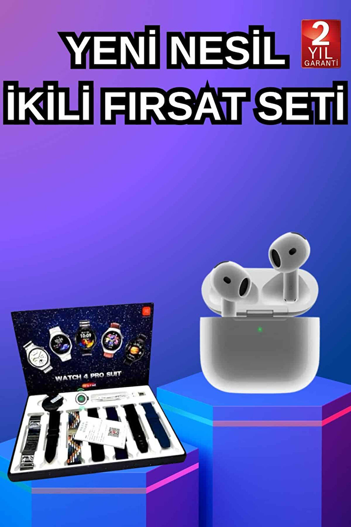 3.Nesil TWS Bluetooth Kulaklık Bluetooth Bağlantılı Akıllı Saat Amoled Ekran P