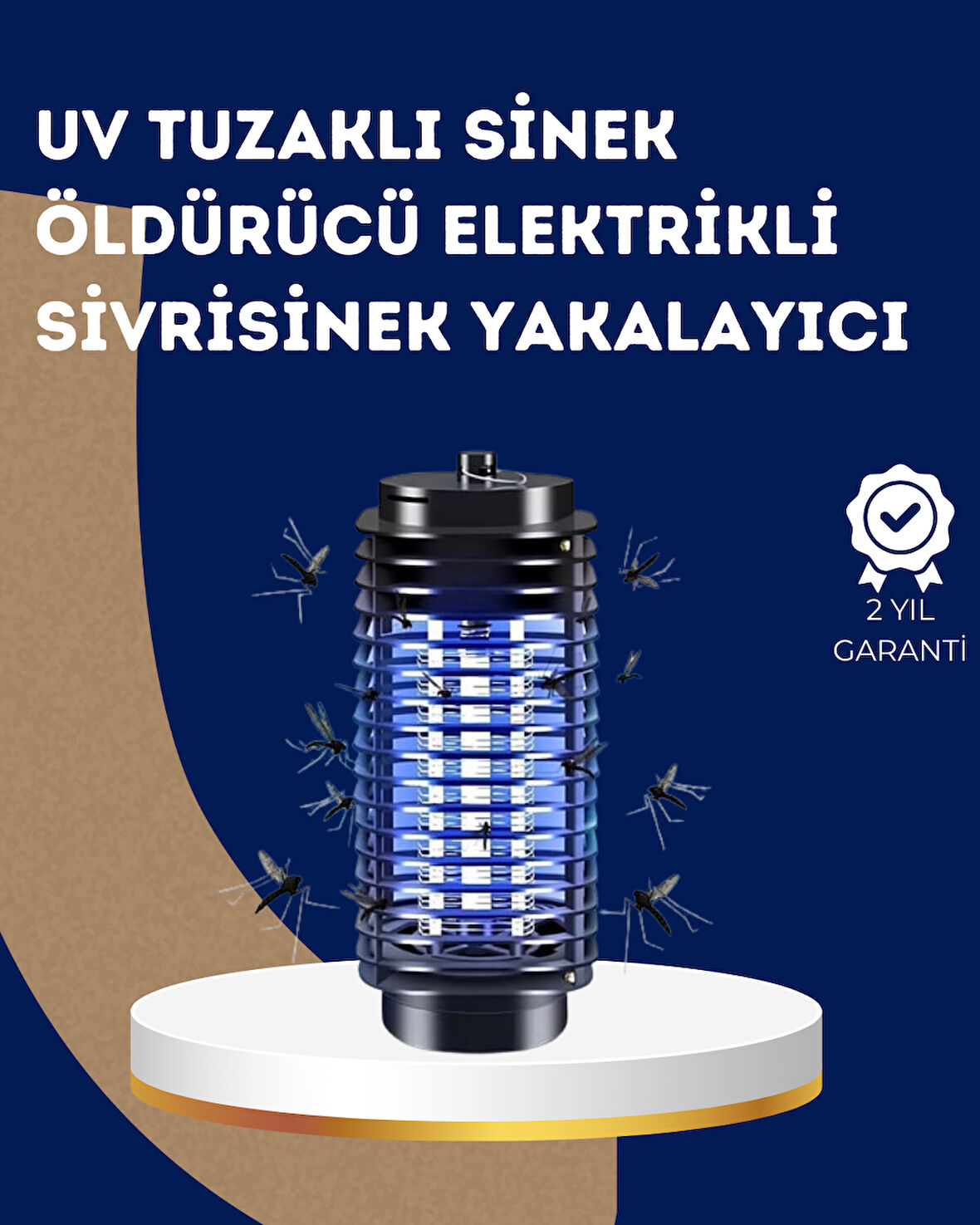 Elektrikli UV Işıklı Sivrisinek ve Böcek Öldürücü – Sessiz ve Güvenli Tuz