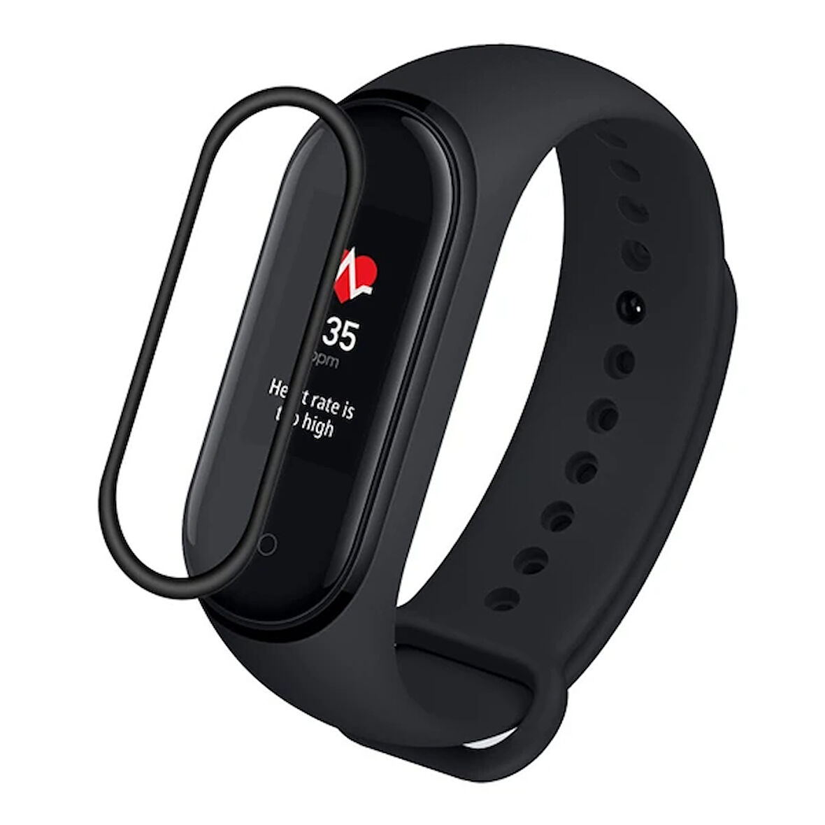 Xiaomi Mi Band 6-Mi Band 5 3D Kavisli Full Kaplama Koruyucu-(5775)