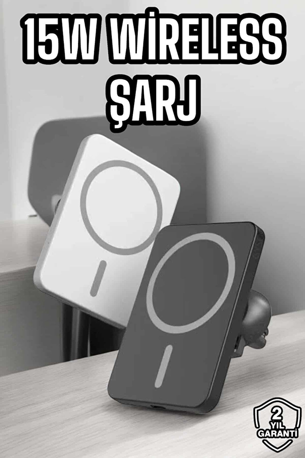 İOS Uyumlu Manyetik Tasarım Magsafe İphone 12/13/14/15 araç şarjı