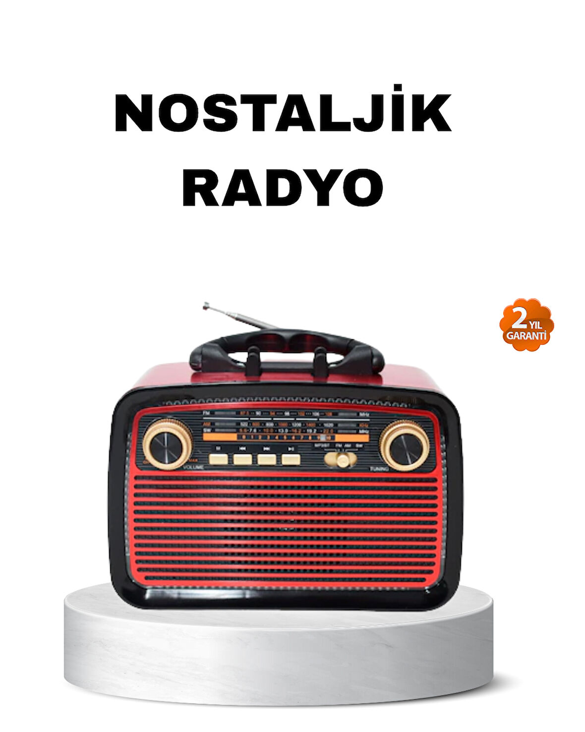 Bluetooth’lu LED Işıklı Nostaljik Müzik Kutusu – Ahşap Dokulu Vintage Tasar