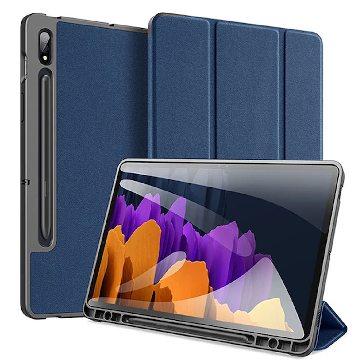 Dux Ducis SM Galaxy Tab S8 (X700/X706) S7 (T870/T875/T876B) Kılıf Kalem Yerli Mık