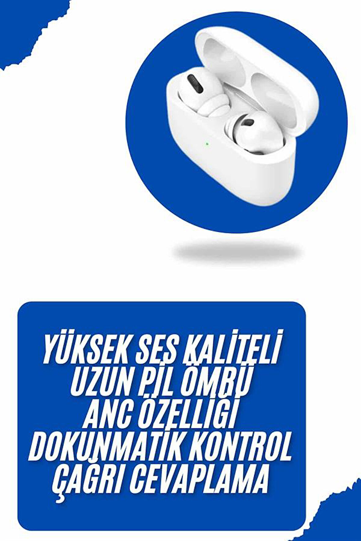 Bluetooth Kulaklık Kulak İçi Silikonlu Stereo Yüksek Ses Kaliteli Dokunmatik