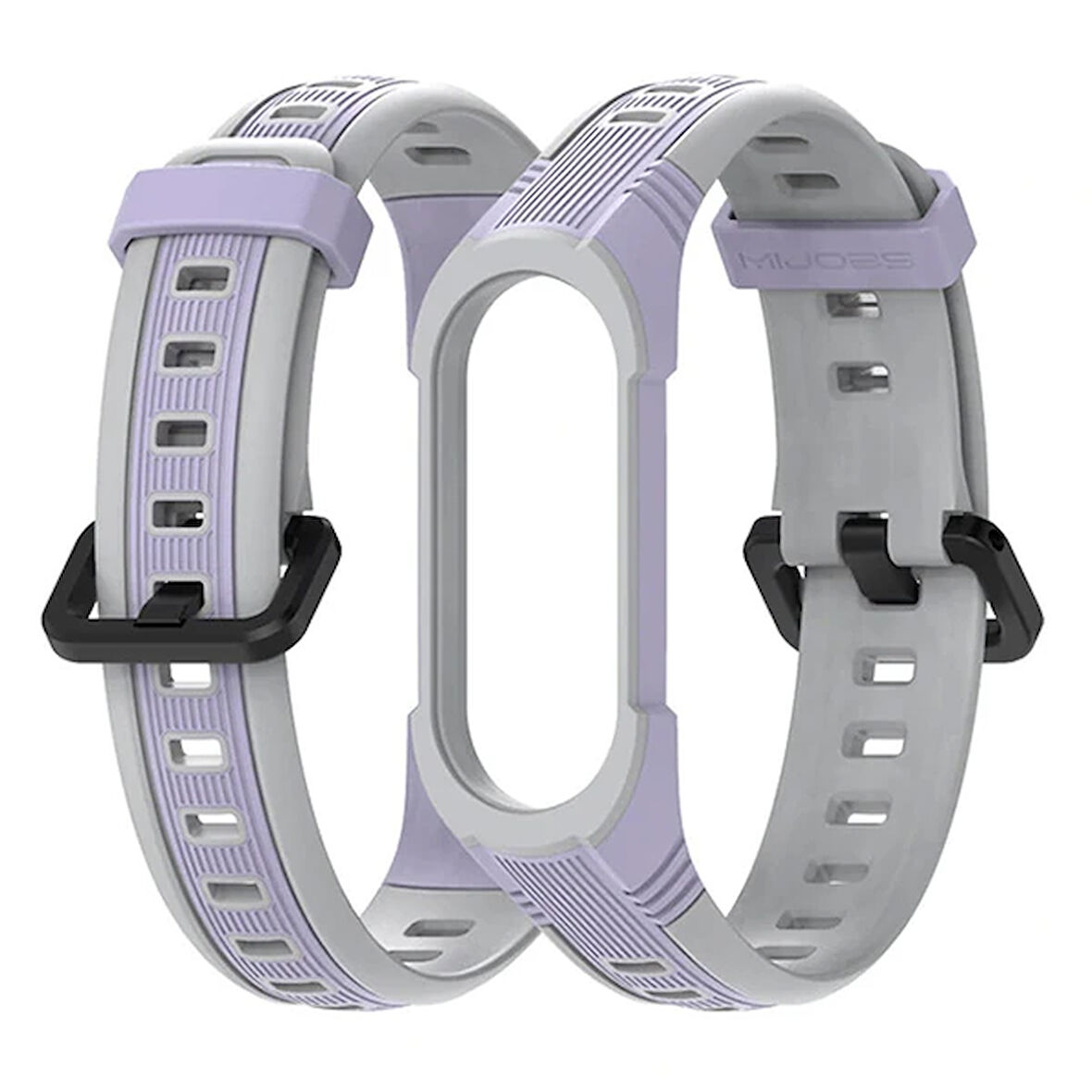 Mijobs Xiaomi Mi Band 5-4 Çift Renk Kayış Kordon-(5775)