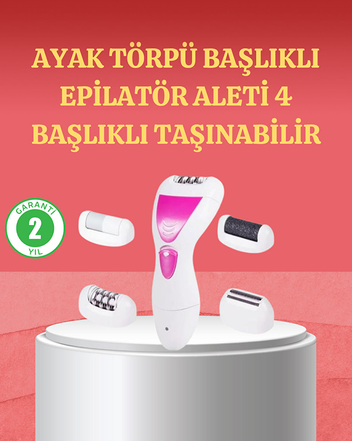 4 Başlıklı Kablosuz Şarjlı Epilasyon Cihazı