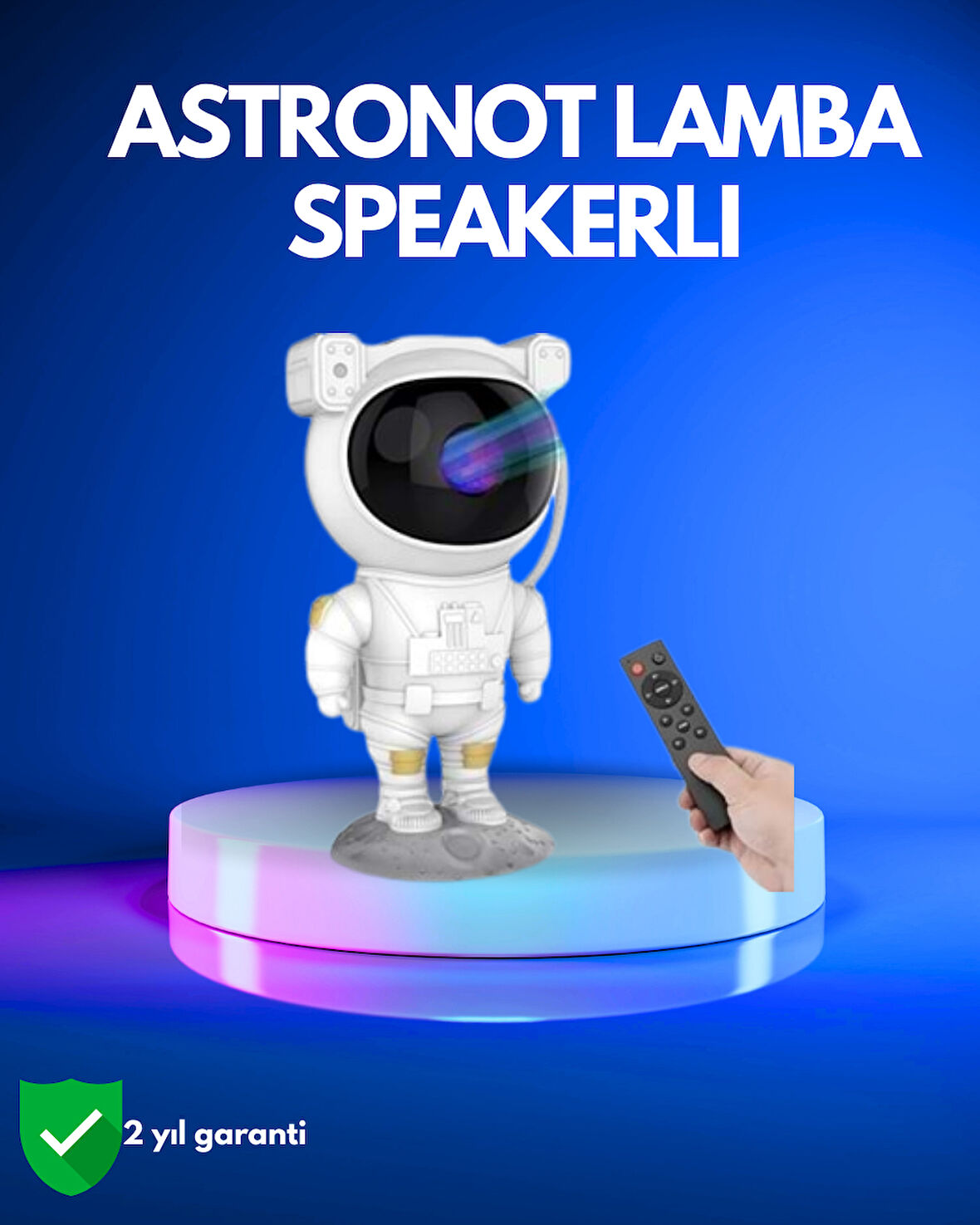 Ayarlanabilir Parlaklık ve Zamanlayıcı Modlu Astronot Lamba