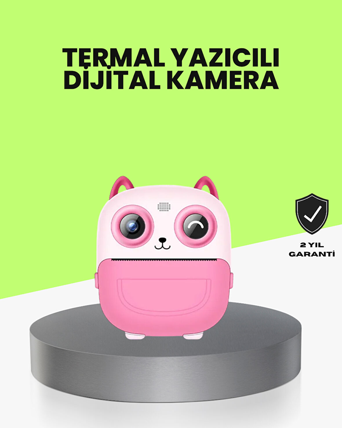 Termal Baskı Özellikli Çocuk Kamerası 1080P Video Destekli