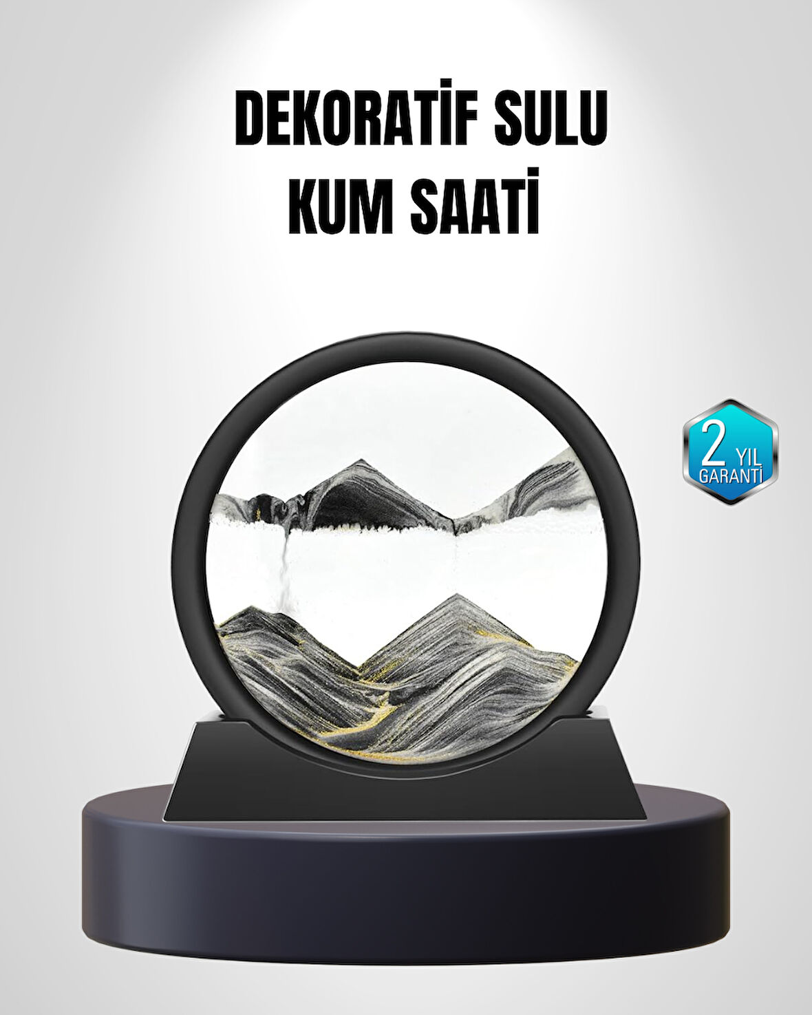 Zarif Cam Kum Saati – Ofis Ev ve Raf Dekoru için Estetik Tasarım