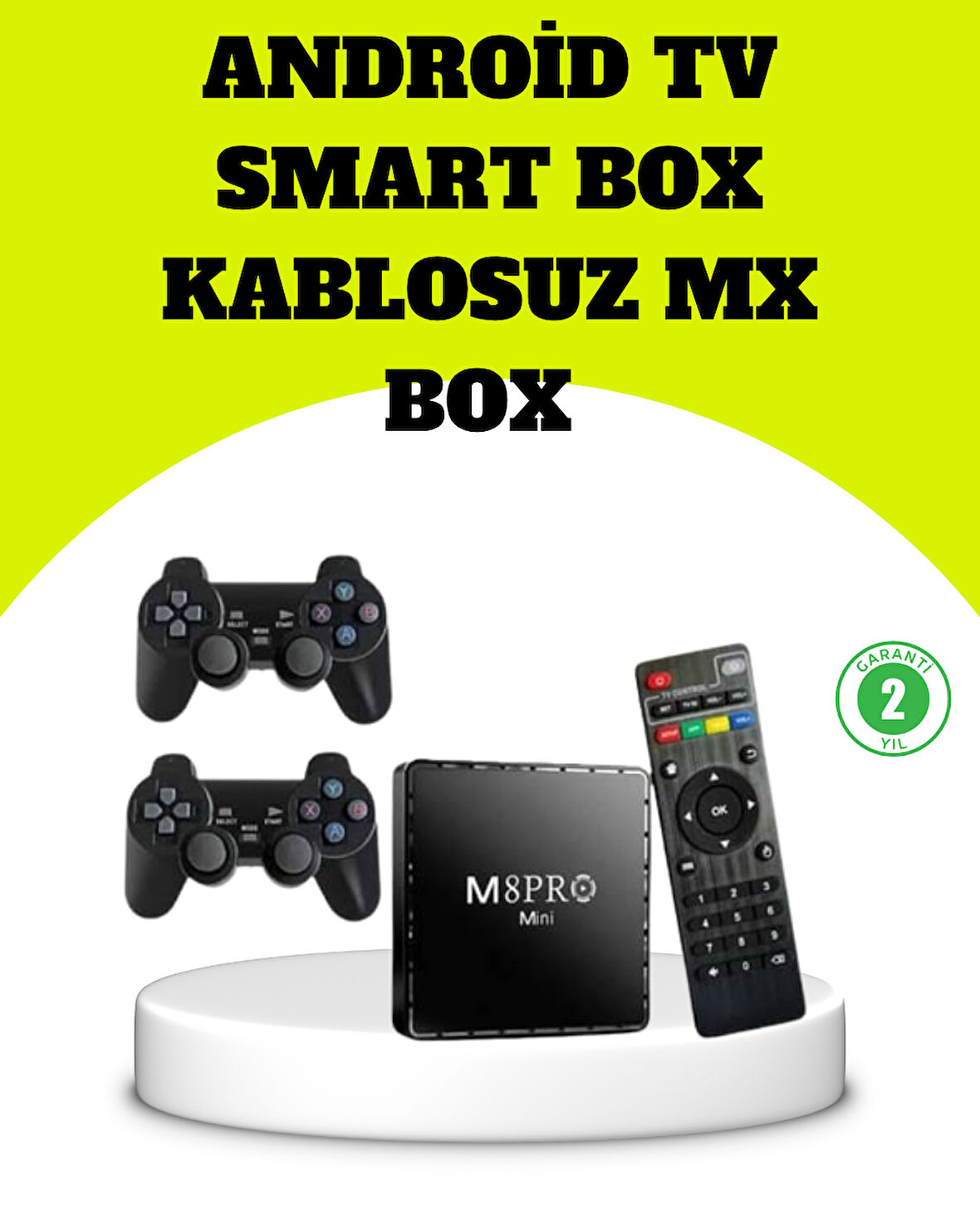 M8Pro Android TV Box ve Retro Oyun Konsolu 64GB