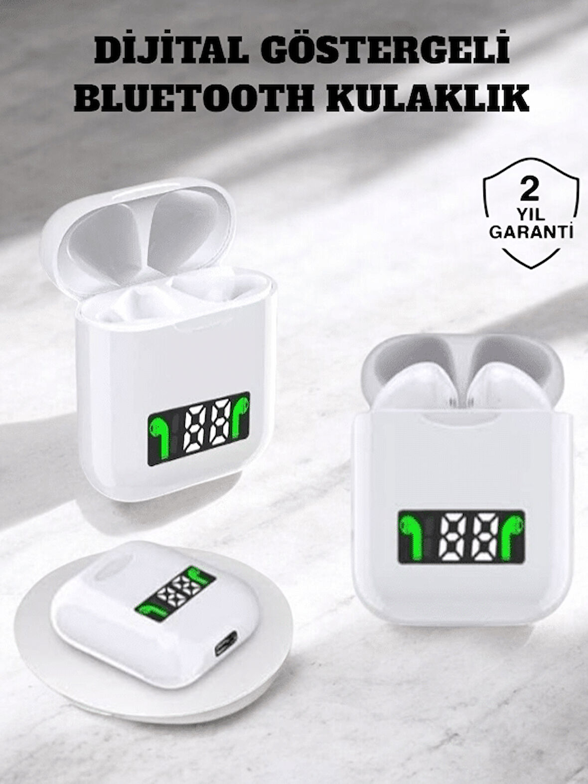 Dokunmatik Kontrol ve LED Göstergeli TWS Bluetooth Kulaklık