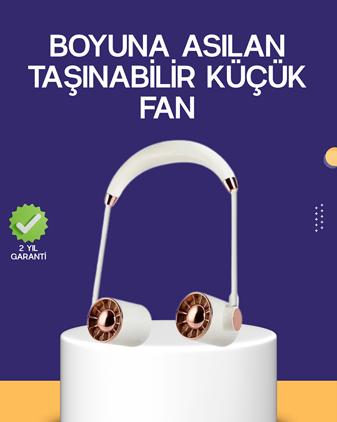 Katlanabilir Asılabilir Mini Fan USB Şarjlı 3 Kademeli Sessiz