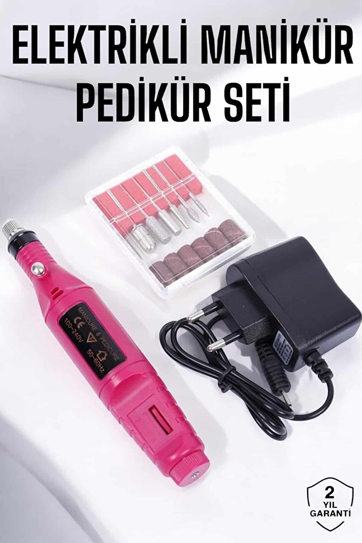 Elektrikli Manikür Pedikür Törpü Seti Protez Tırnak Nasır Temizleyici