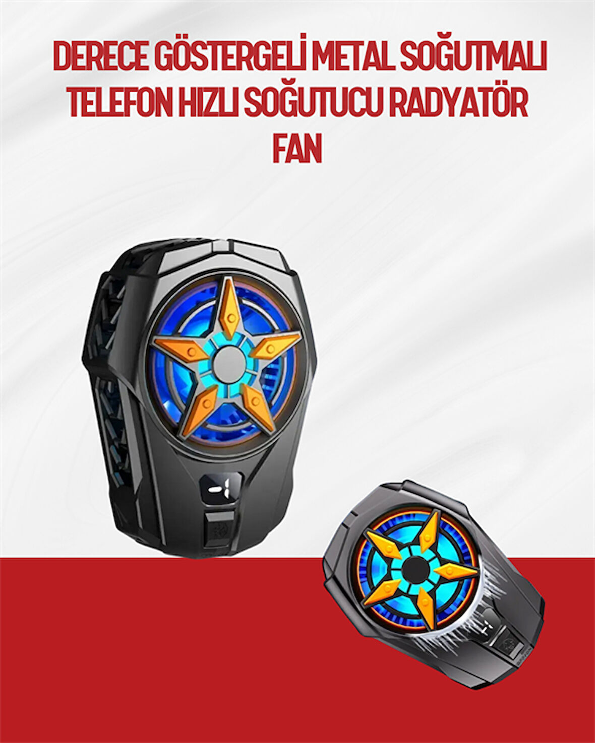 Oyunlar İçin Telefon Soğutucu – 65-85 mm Uyumlu Dijital Ekranlı