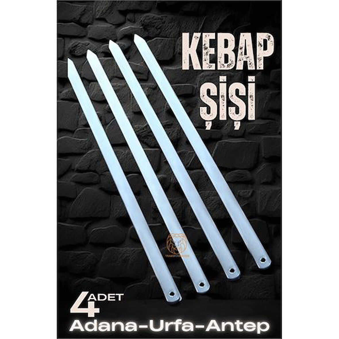 HSNET Urfa Şiş Çubukları 4 Adet Galvaniz